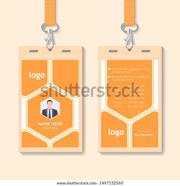 Detail Background Id Card Orange Nomer 58