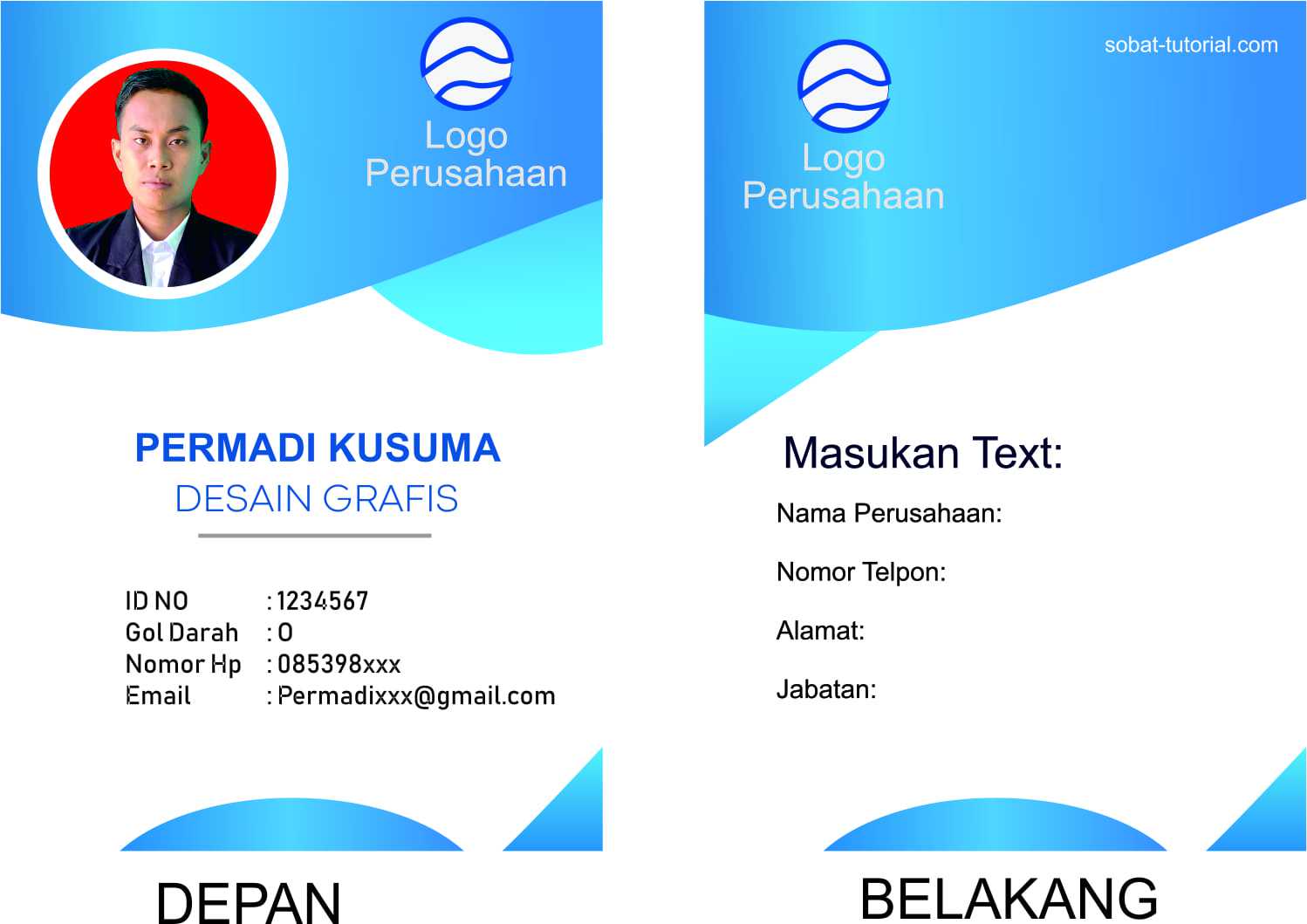 Detail Background Id Card Panitia Nomer 55