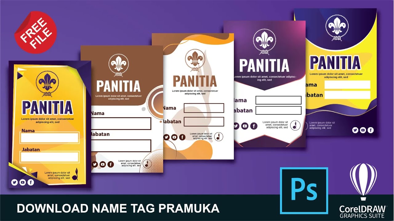 Detail Background Id Card Panitia Pramuka Nomer 2