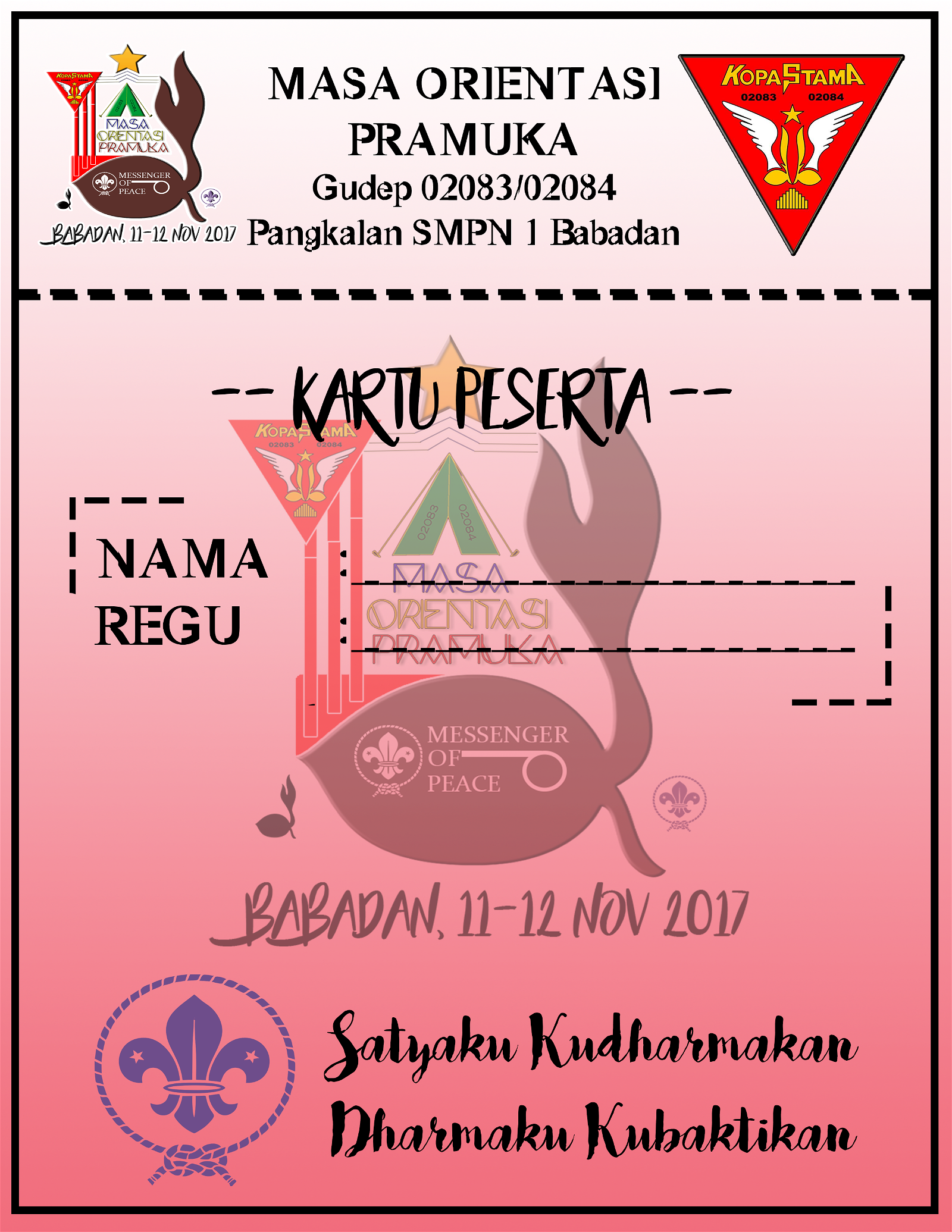 Detail Background Id Card Panitia Pramuka Nomer 3