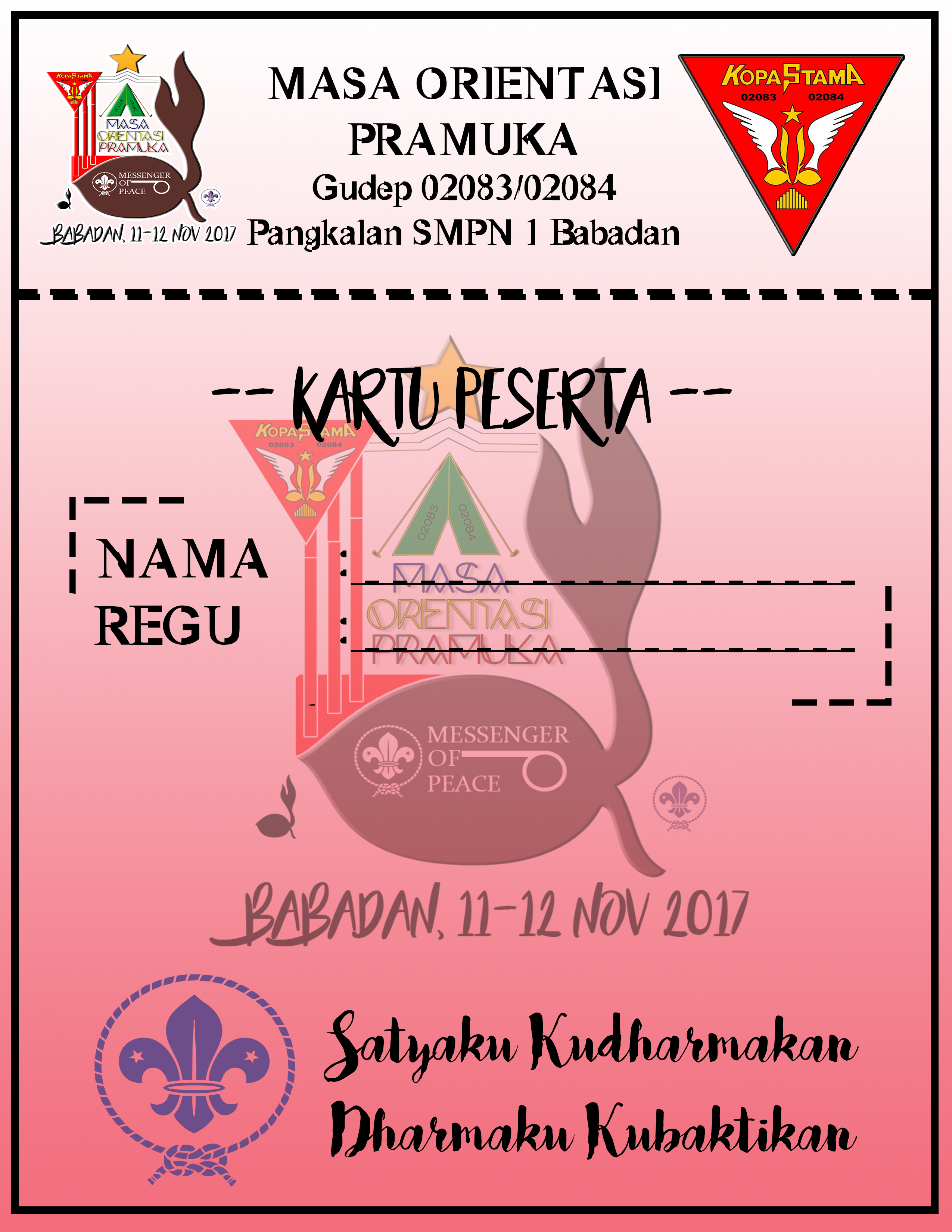 Background Id Card Pramuka - KibrisPDR