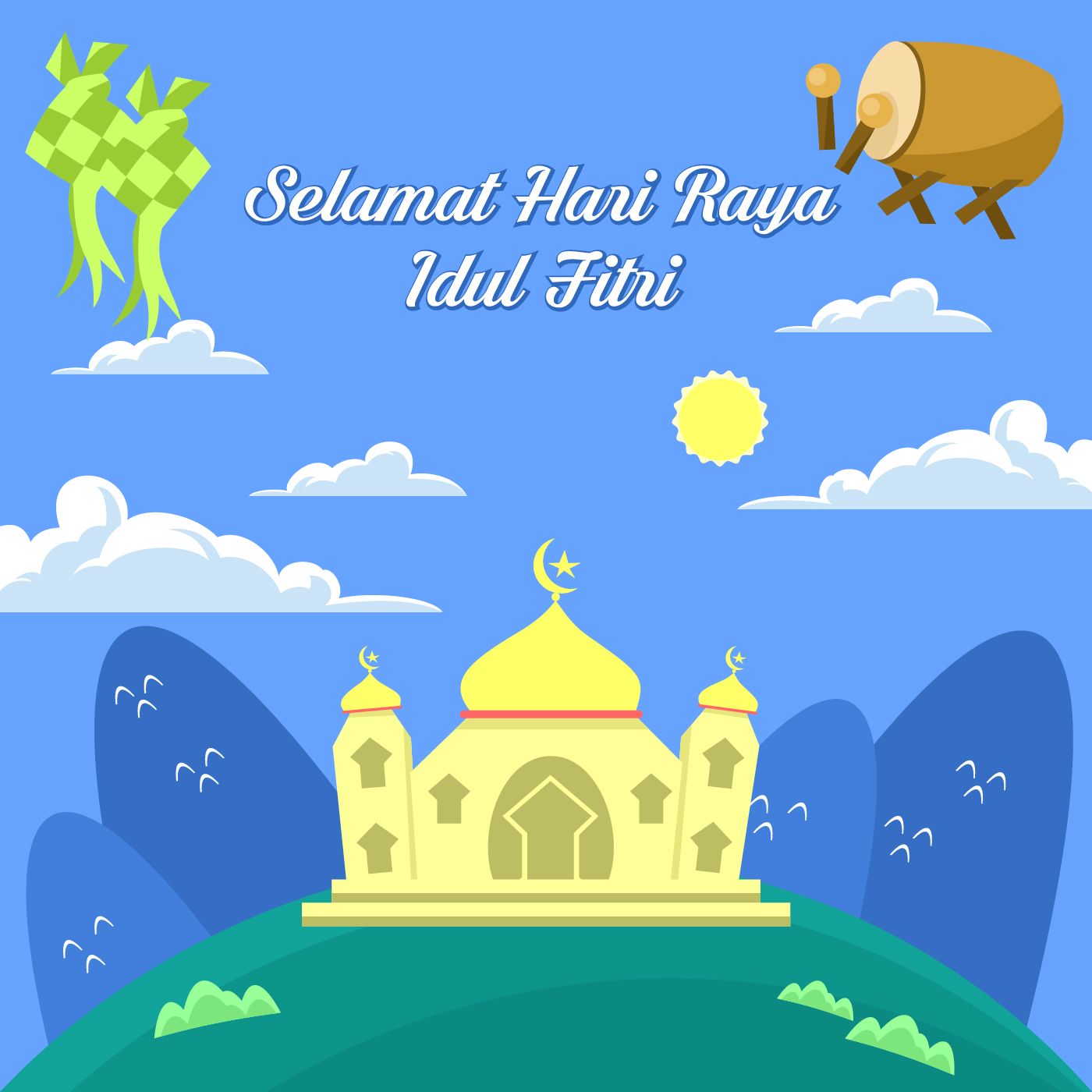 Detail Background Idul Fitri Biru Nomer 31