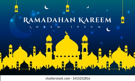 Detail Background Idul Fitri Biru Nomer 6