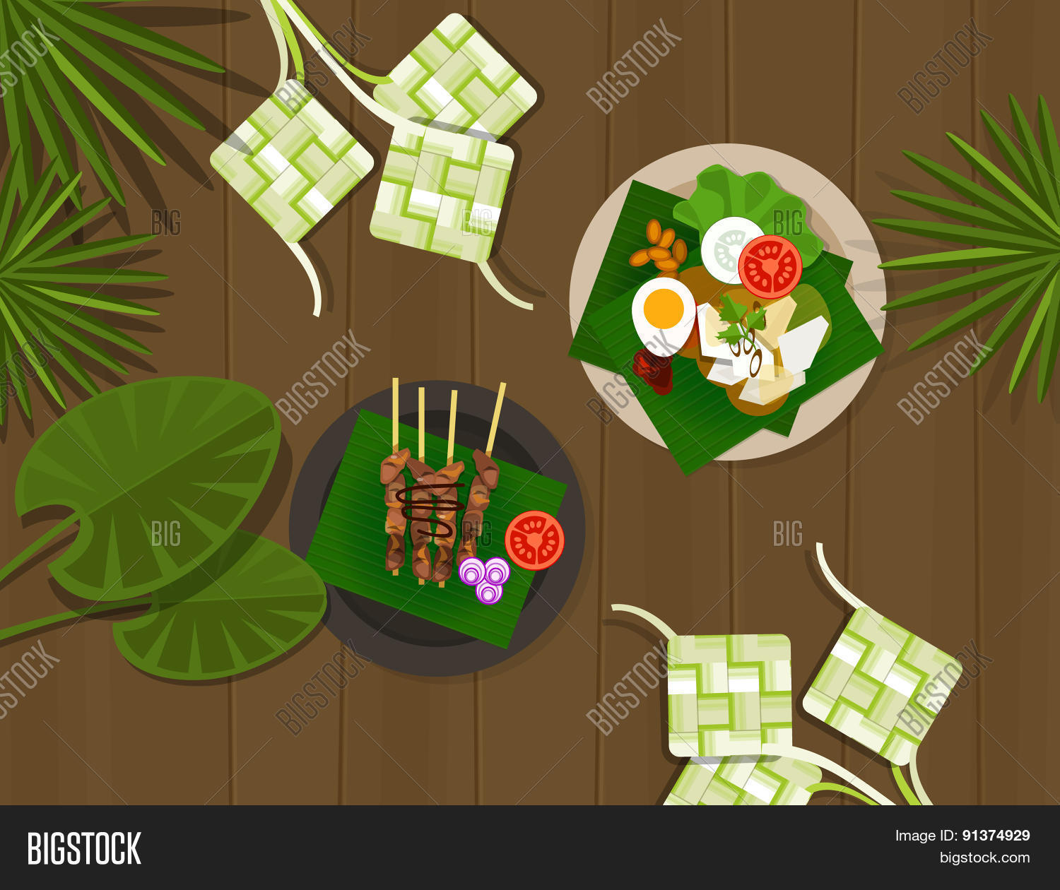 Detail Background Idul Fitri Ketupat Nomer 28