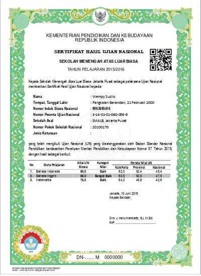 Detail Background Ijazah Nomer 27