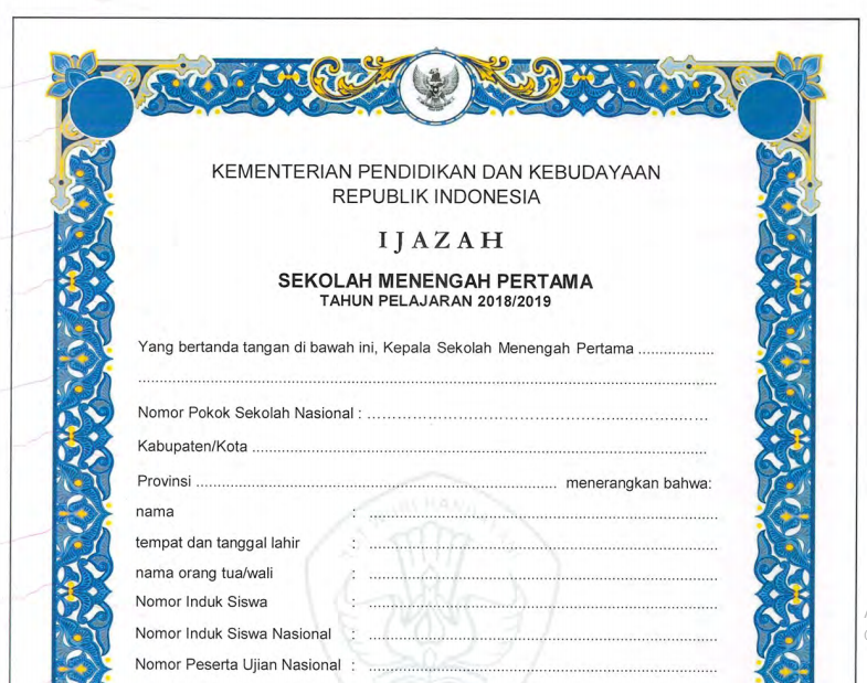 Detail Background Ijazah Nomer 8