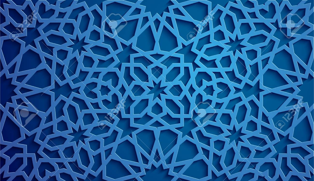 Detail Background Islami Abstrak Biru Nomer 31