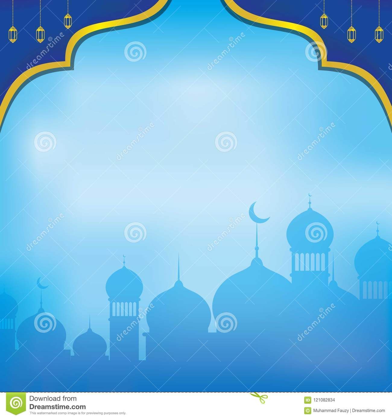 Background Islami Biru - KibrisPDR