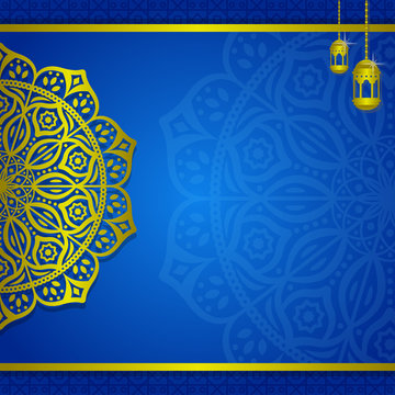 Detail Background Islami Biru Nomer 6