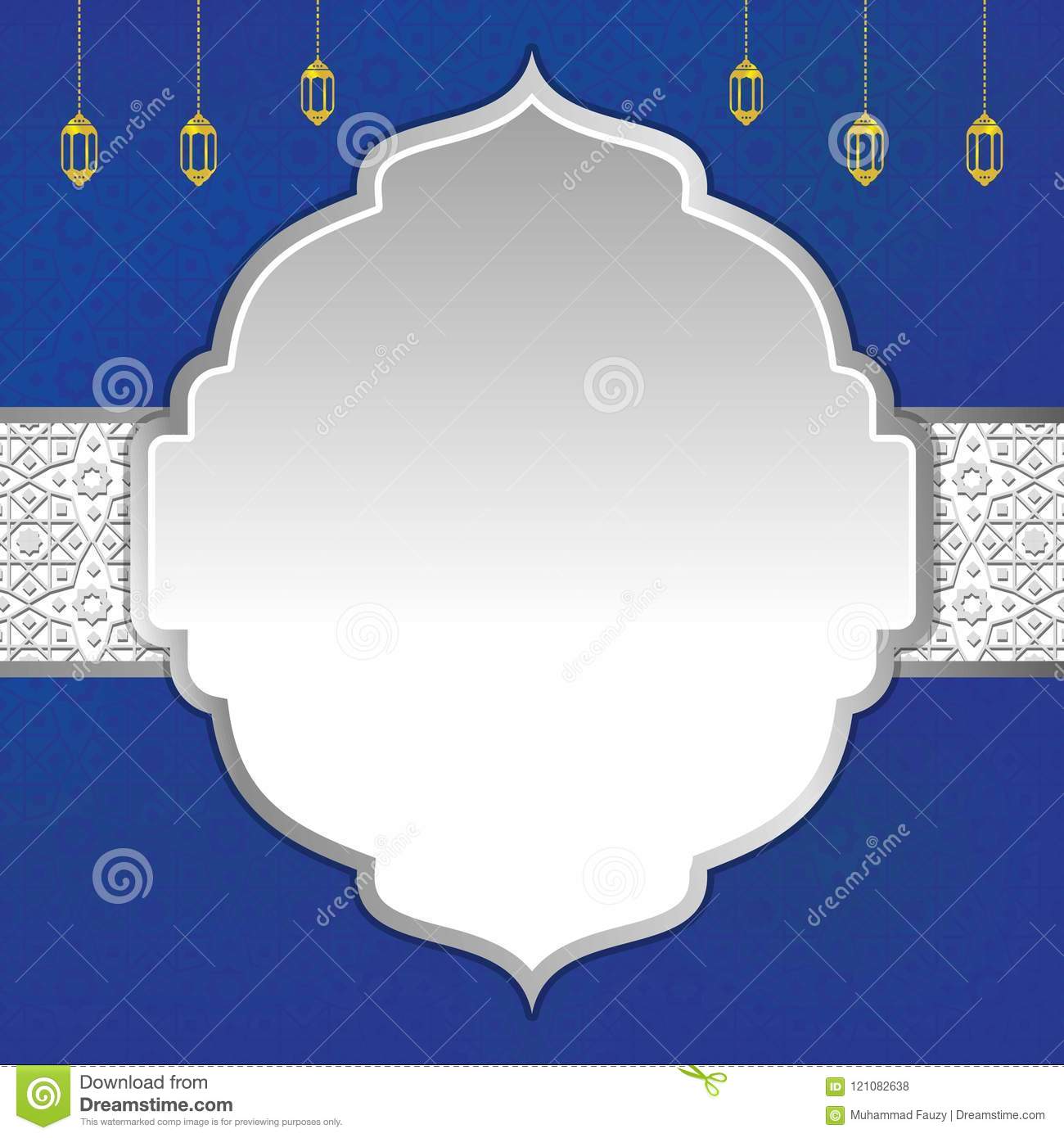 Detail Background Islami Blue Nomer 11