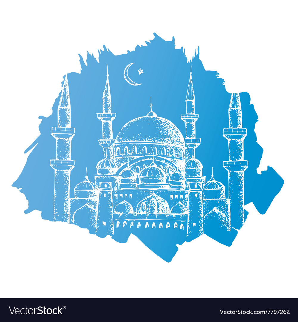 Detail Background Islami Blue Nomer 8