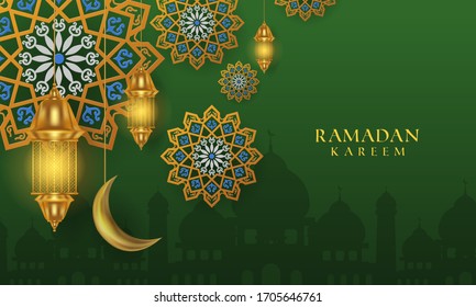 Detail Background Islami Green Nomer 11