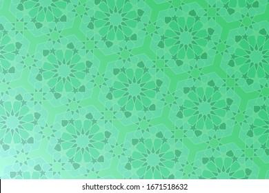Detail Background Islami Green Nomer 17