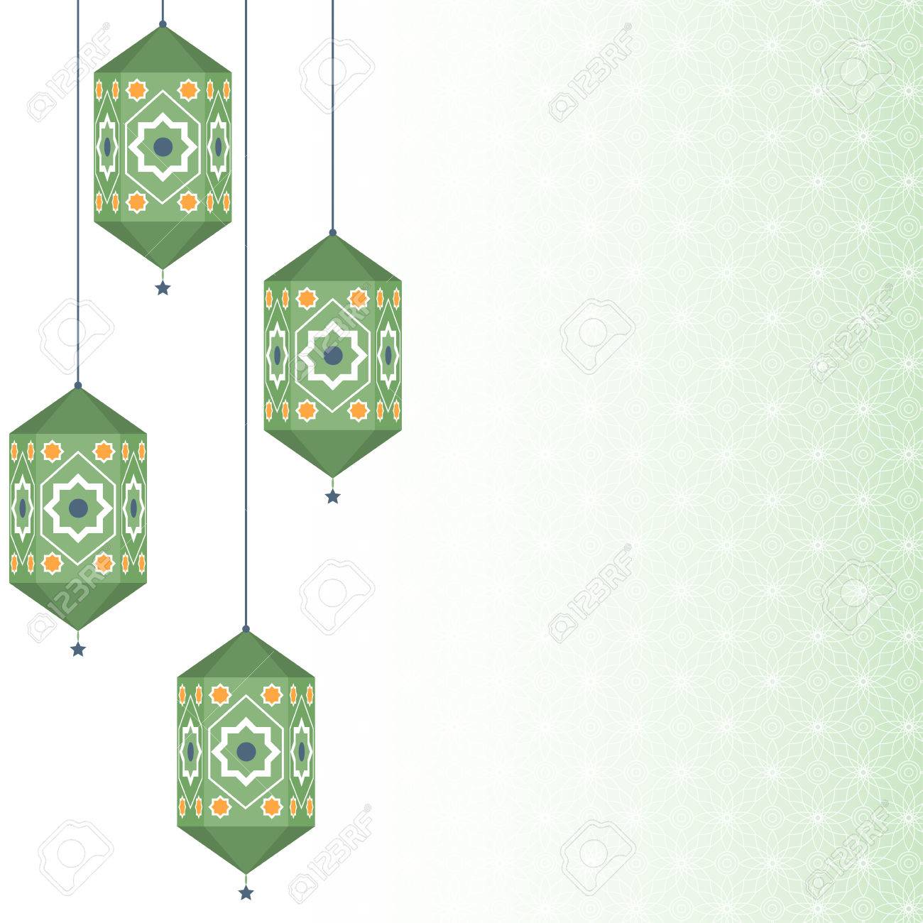 Detail Background Islami Green Nomer 33