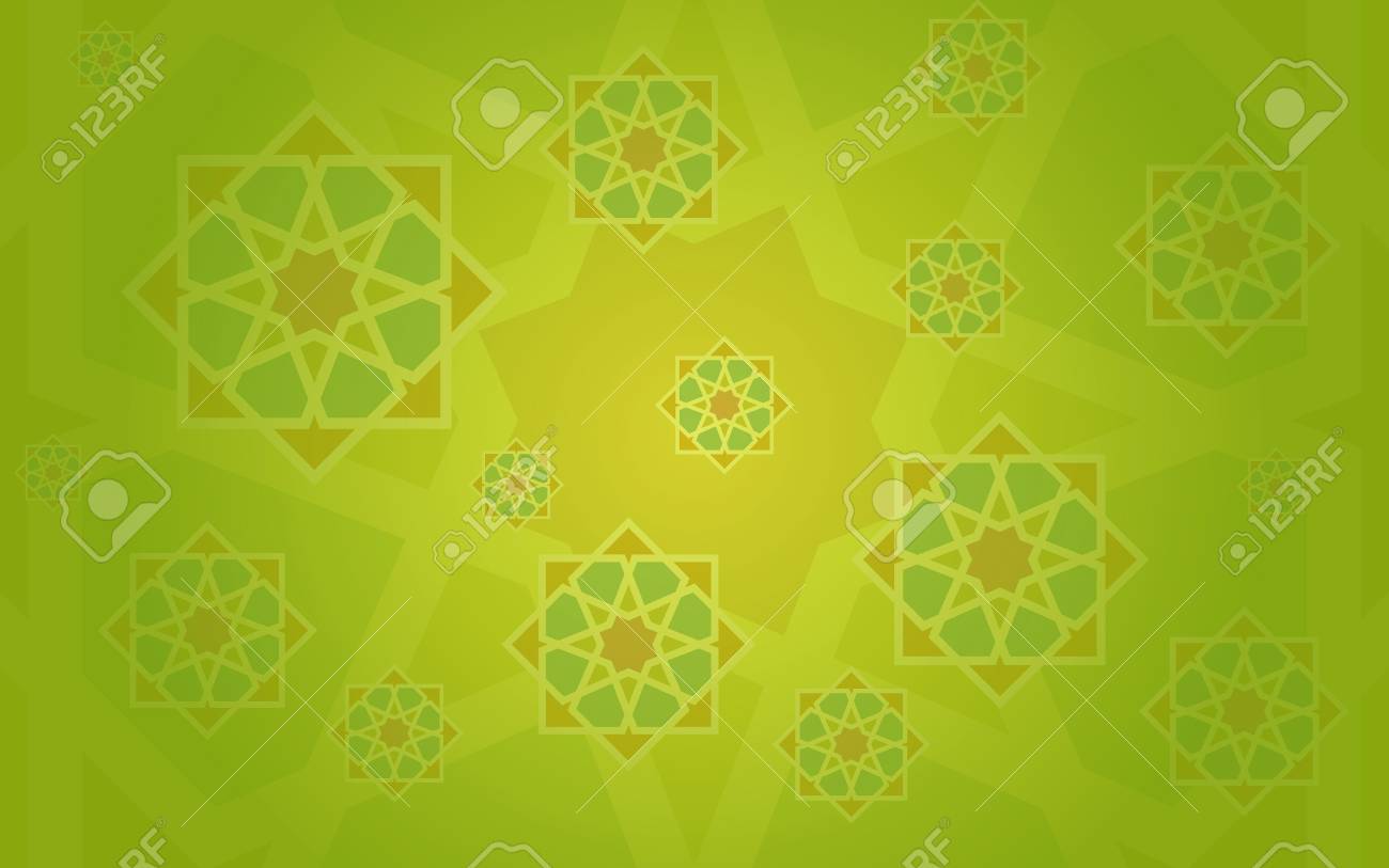 Detail Background Islami Green Nomer 48