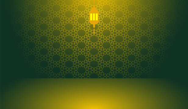 Detail Background Islami Green Nomer 52