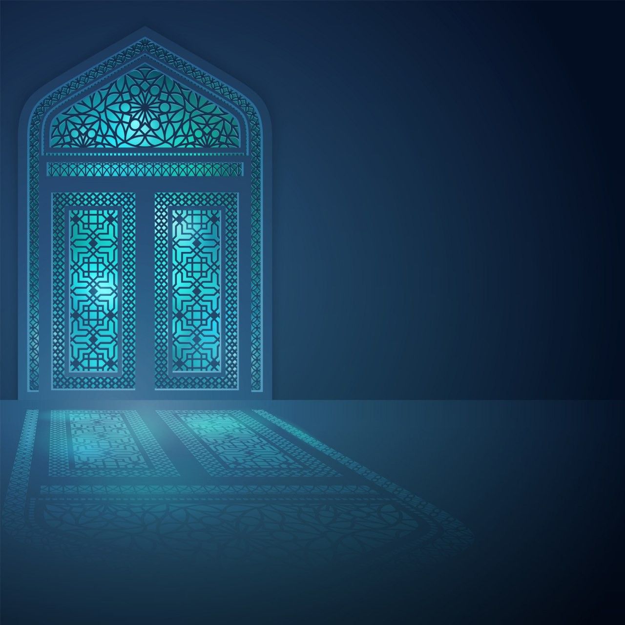 Detail Background Islamic Art Biru Nomer 3