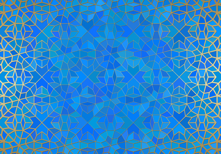 Detail Background Islamic Art Biru Nomer 24