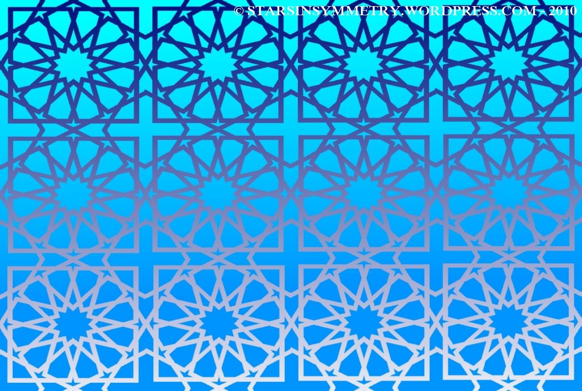 Detail Background Islamic Art Biru Nomer 40