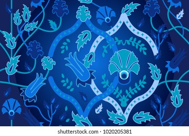 Detail Background Islamic Art Biru Nomer 45
