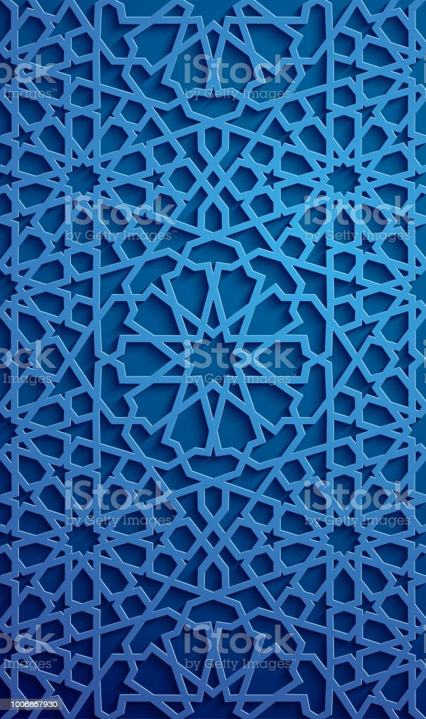Detail Background Islamic Art Biru Nomer 46