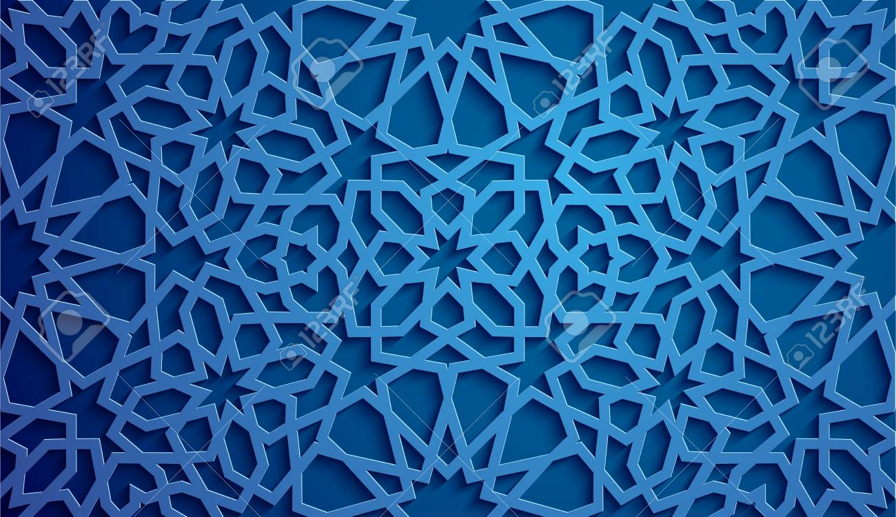 Detail Background Islamic Blue Nomer 17