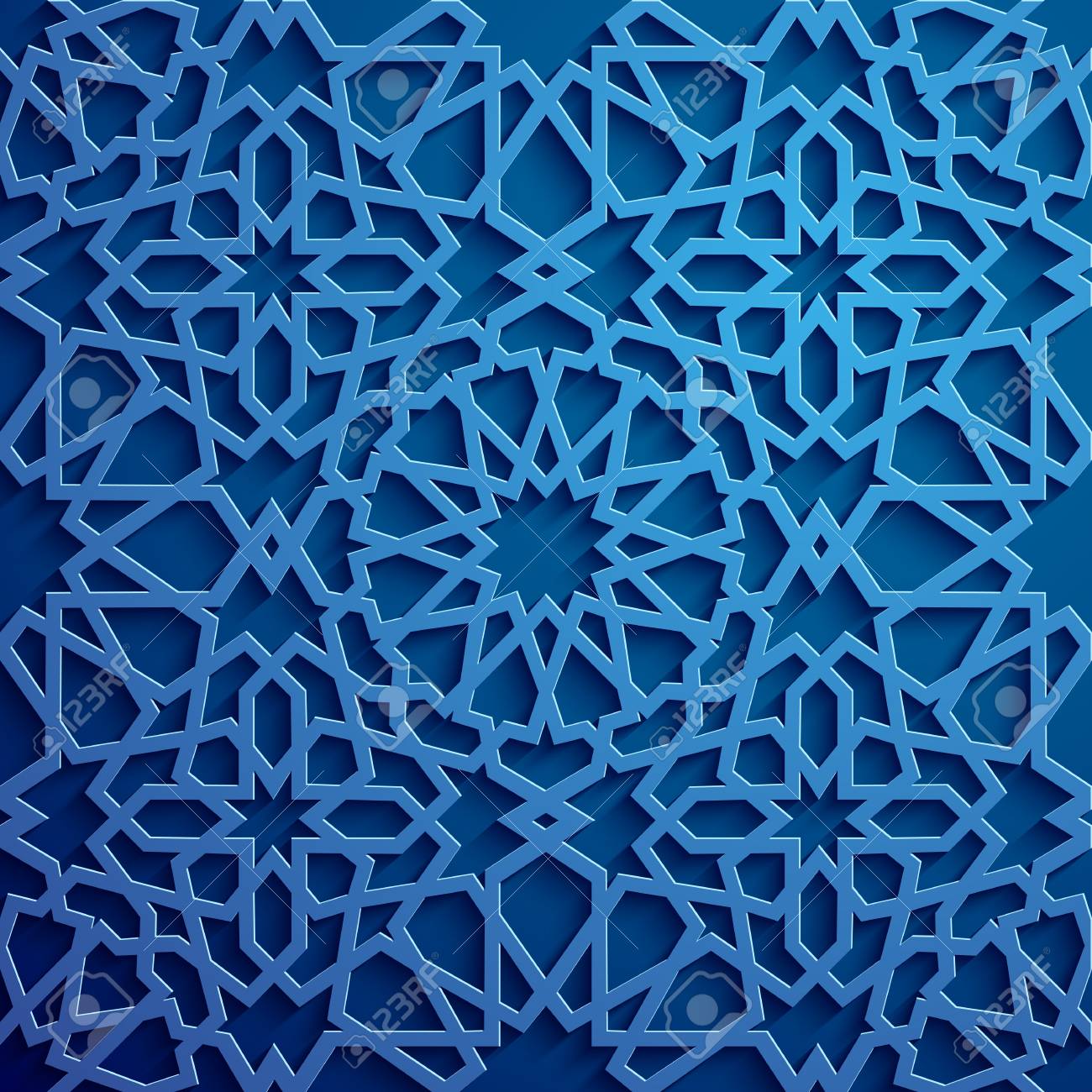Detail Background Islamic Blue Nomer 23