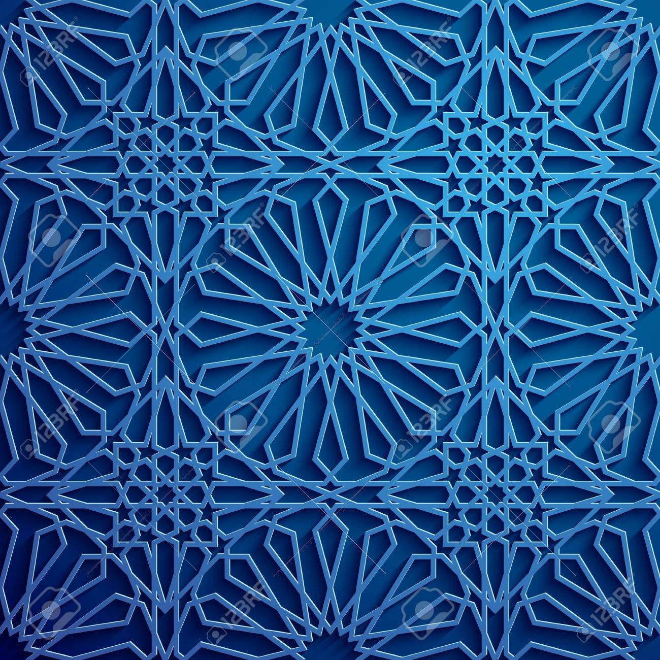 Detail Background Islamic Blue Nomer 48