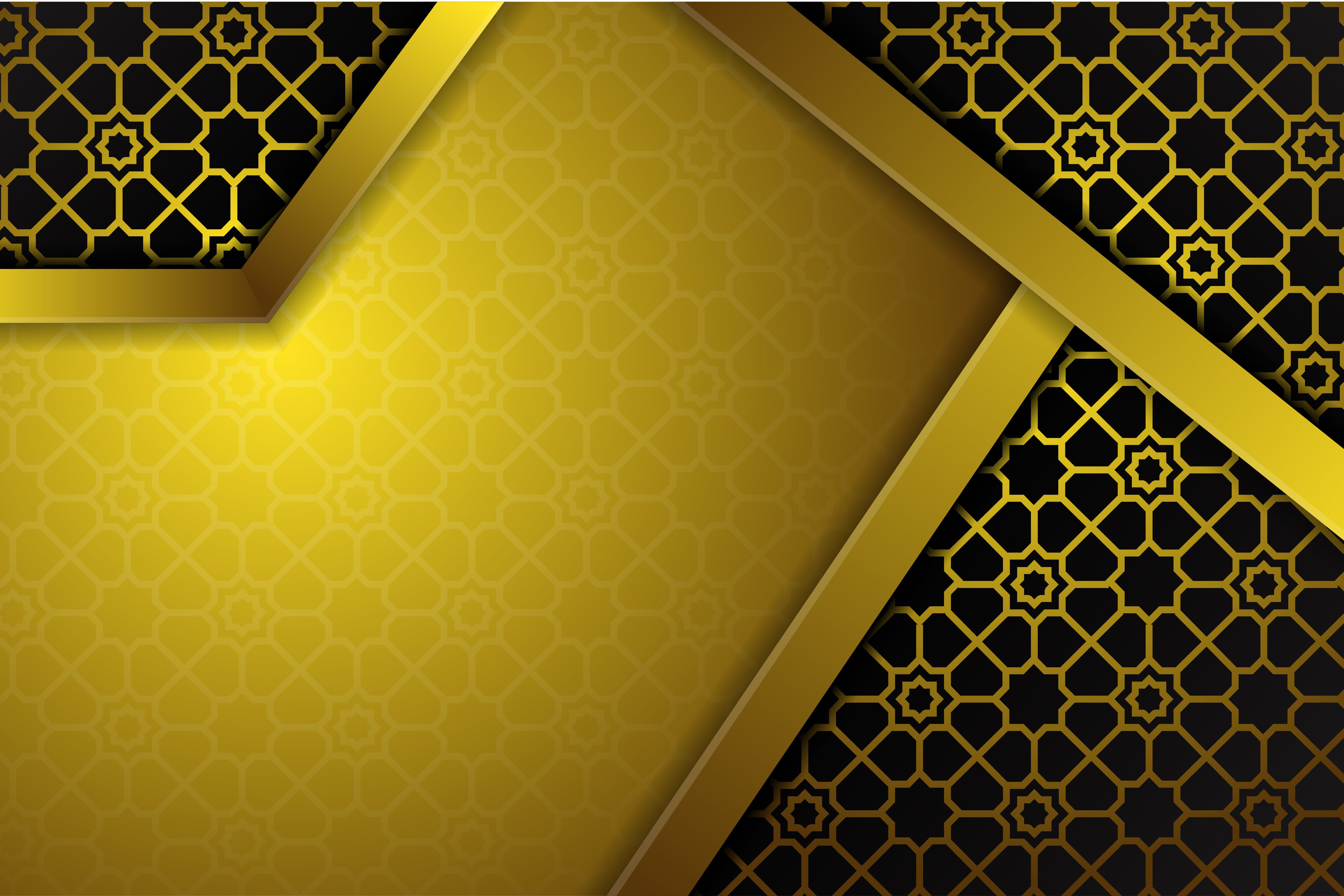 Detail Background Islamic Yellow Nomer 3