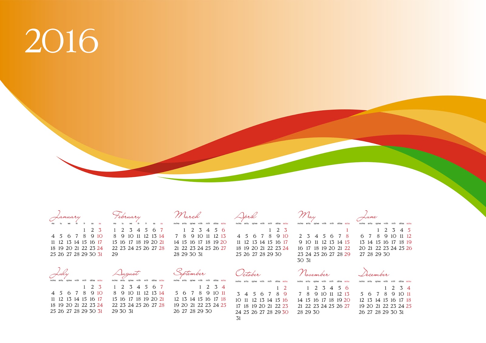 Detail Background Kalender 2016 Nomer 17