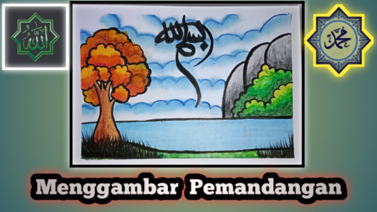 Detail Background Kaligrafi Sederhana Nomer 16