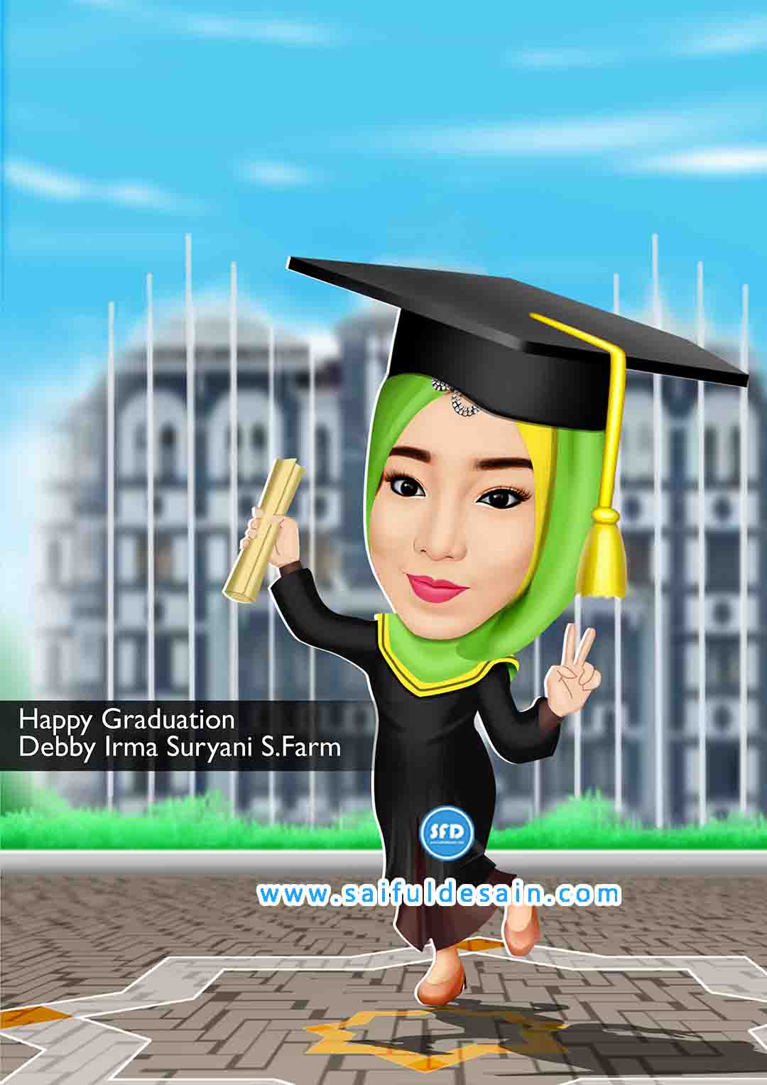 Detail Background Karikatur Wisuda Nomer 32