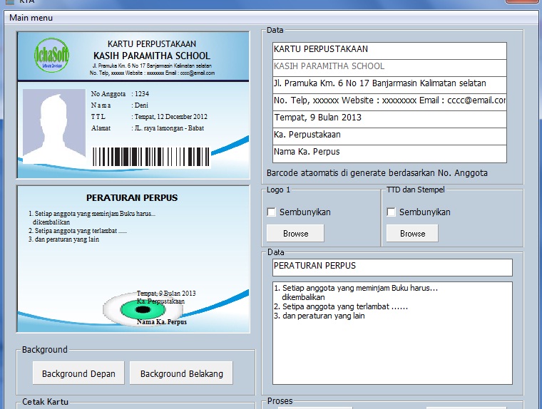 Detail Background Kartu Anggota Nomer 44