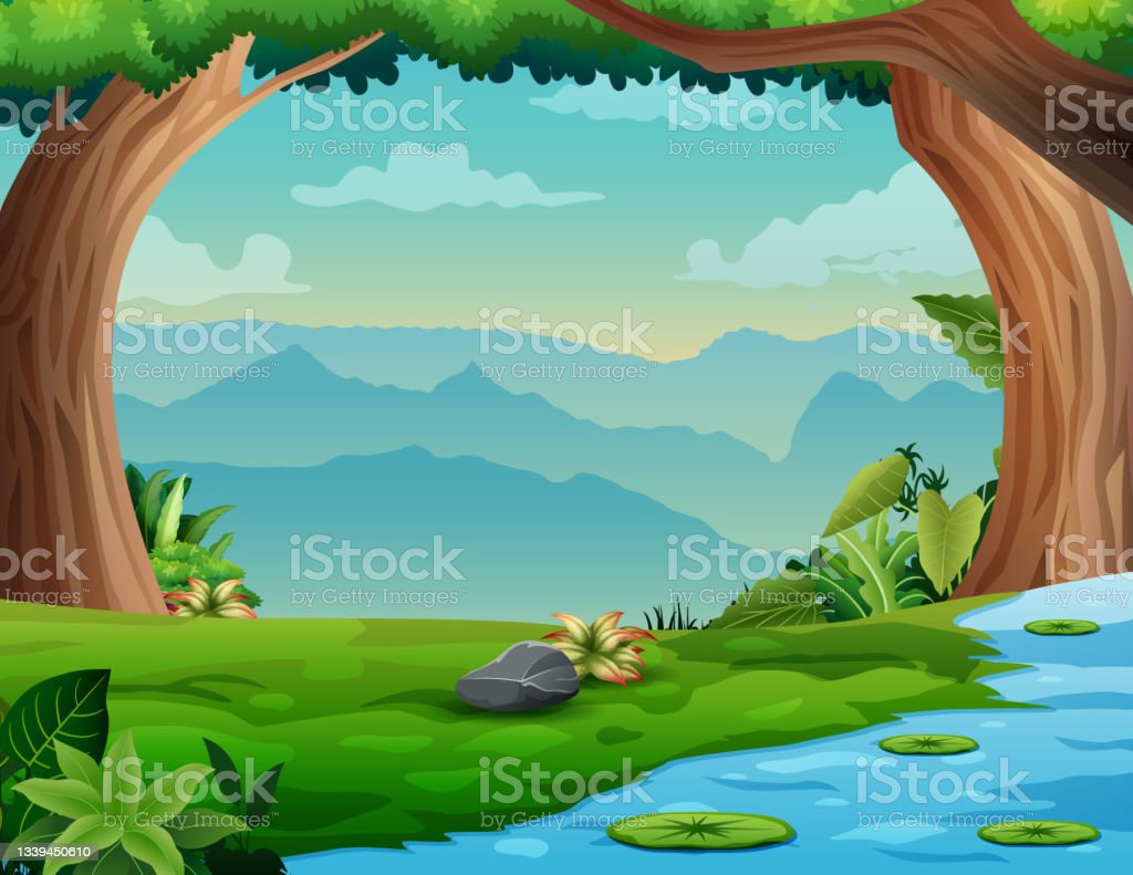 Detail Background Kartun Hutan Nomer 20
