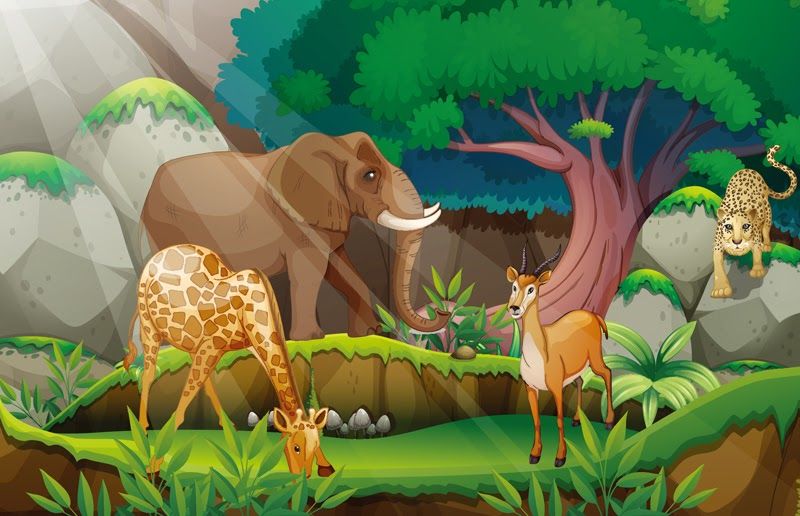 Detail Background Kartun Hutan Nomer 24