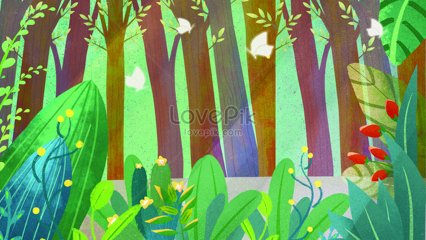 Detail Background Kartun Hutan Nomer 48