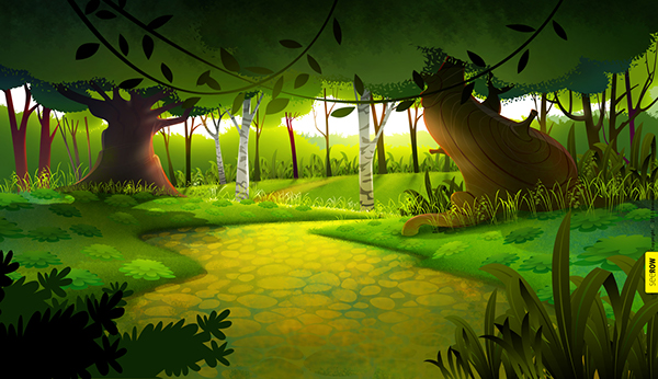 Detail Background Kartun Hutan Nomer 49
