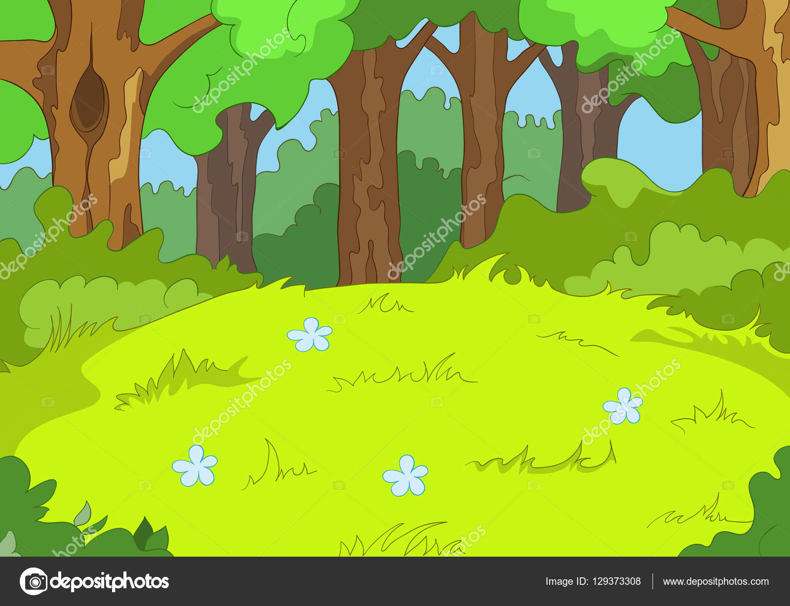 Detail Background Kartun Hutan Nomer 55