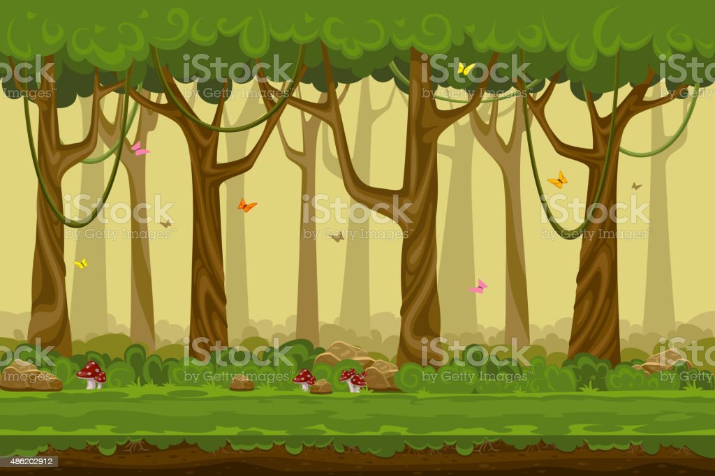 Detail Background Kartun Hutan Nomer 9