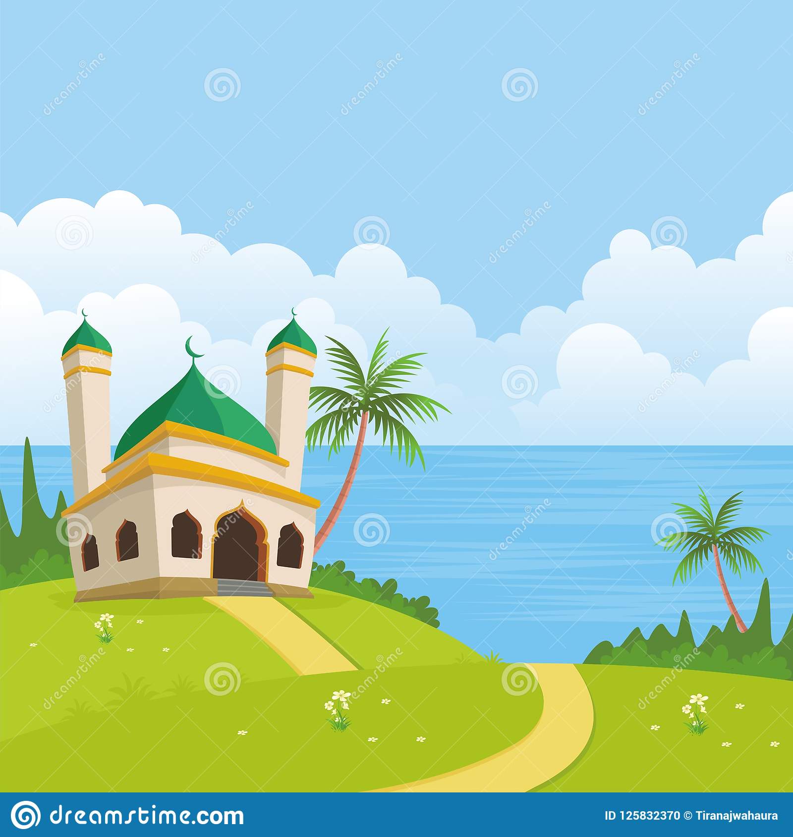 Detail Background Kartun Masjid Nomer 2