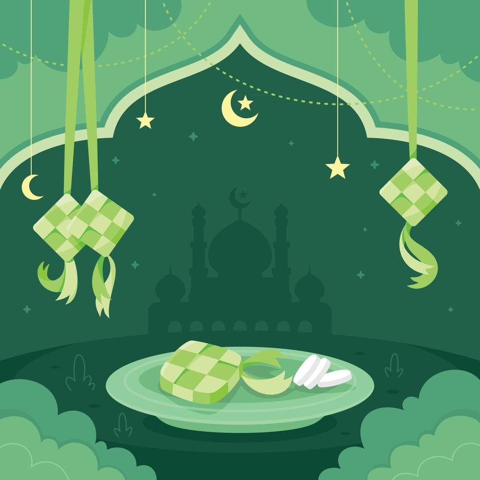 Detail Background Ketupat Vector Nomer 17