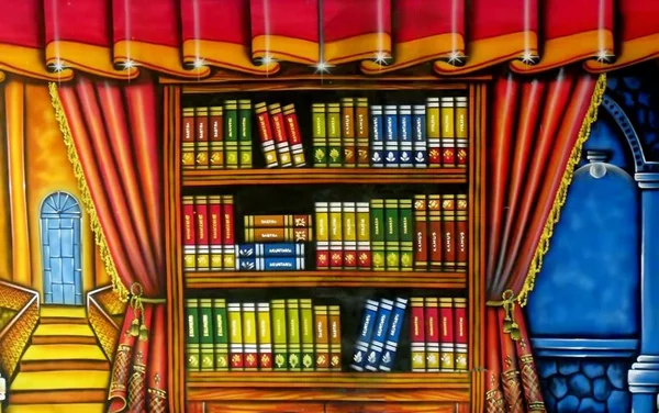 Detail Background Lemari Buku Nomer 31