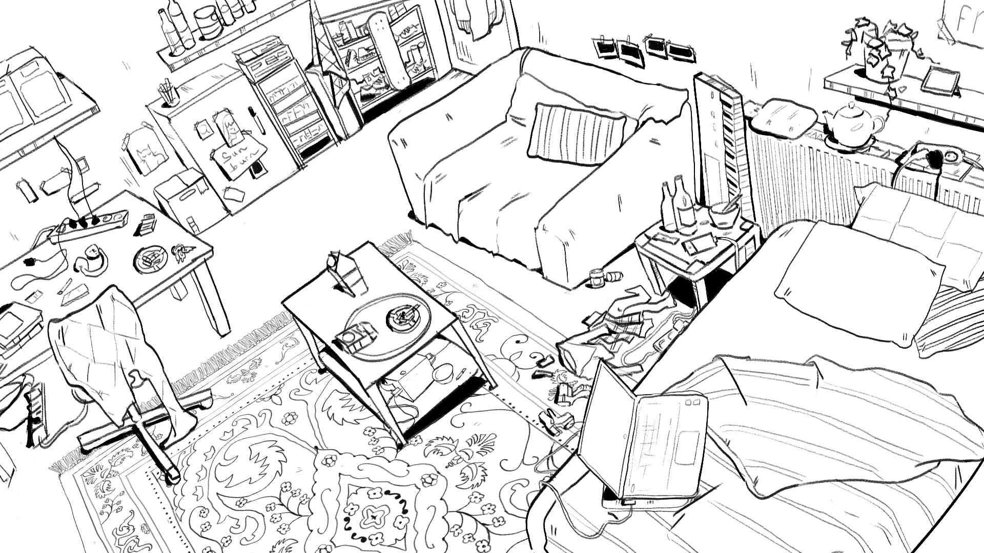 Detail Background Line Art Nomer 31