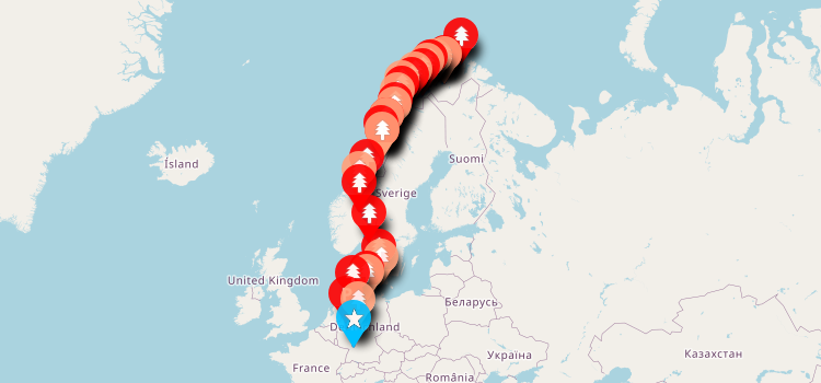 Detail Polarkreis Norwegen Karte Nomer 4