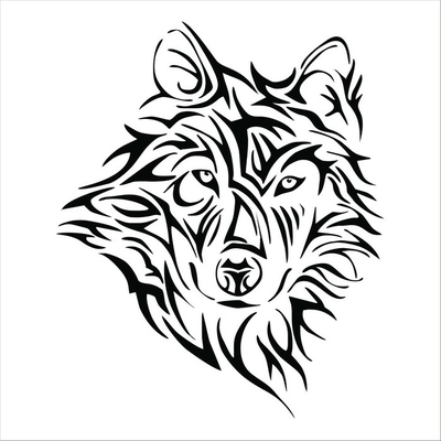 Detail Tattoo Wolf Geometrisch Nomer 16