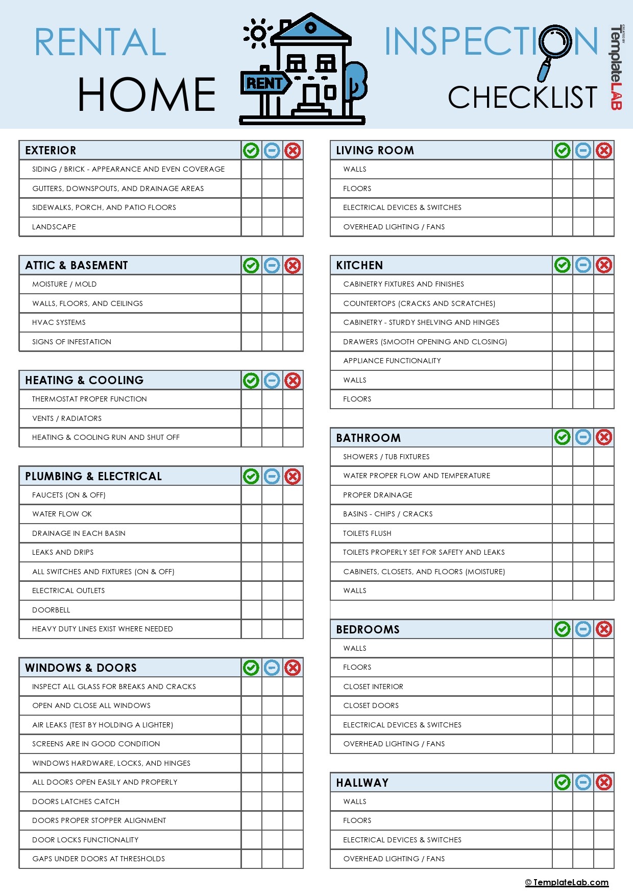 Detail Home Inspection Checklist Template Nomer 3