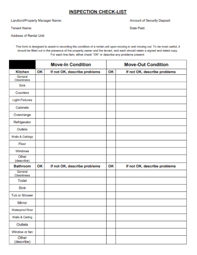 Detail Home Inspection Checklist Template Nomer 22