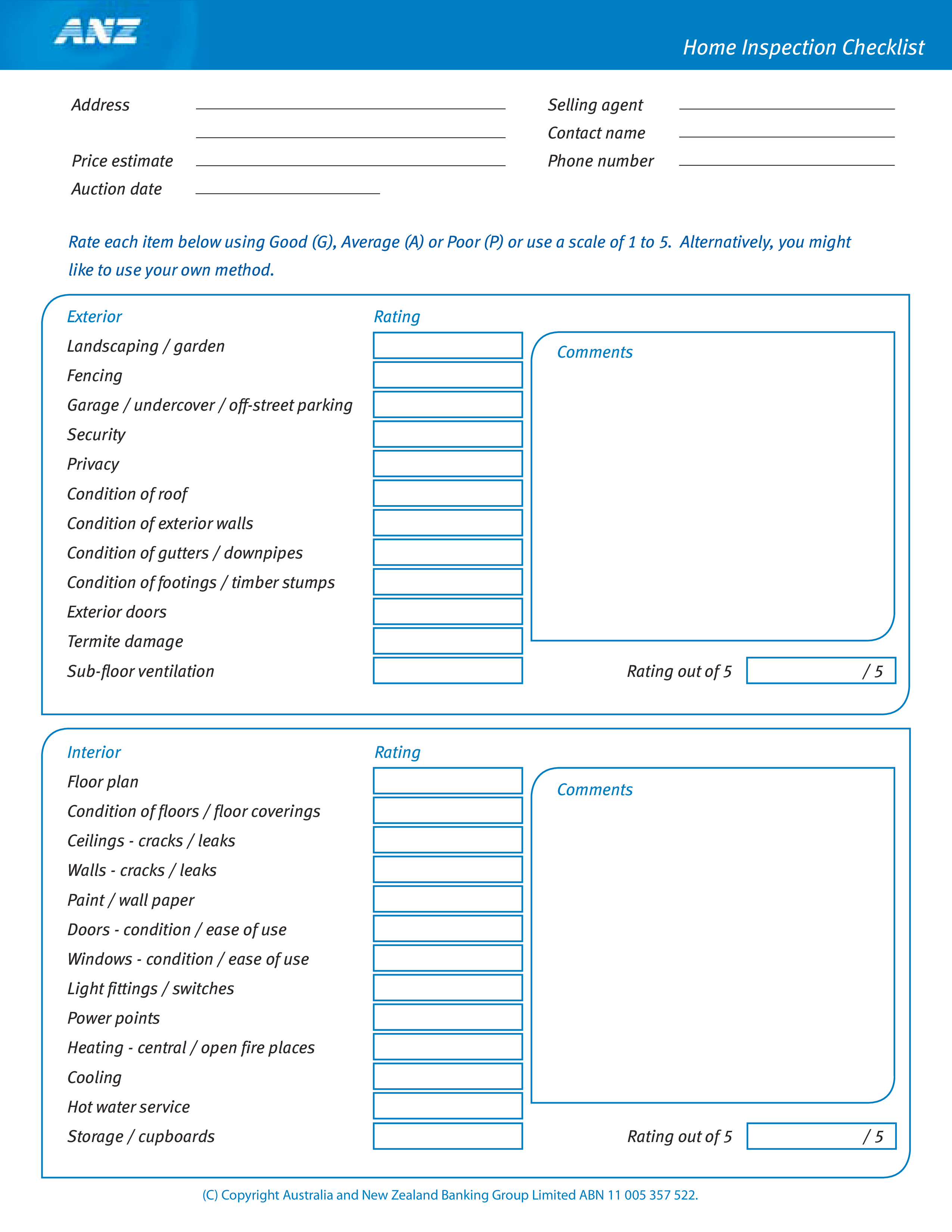 Detail Home Inspection Checklist Template Nomer 35