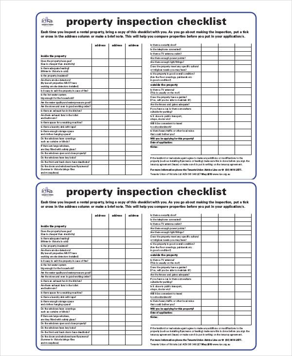 Detail Home Inspection Checklist Template Nomer 8