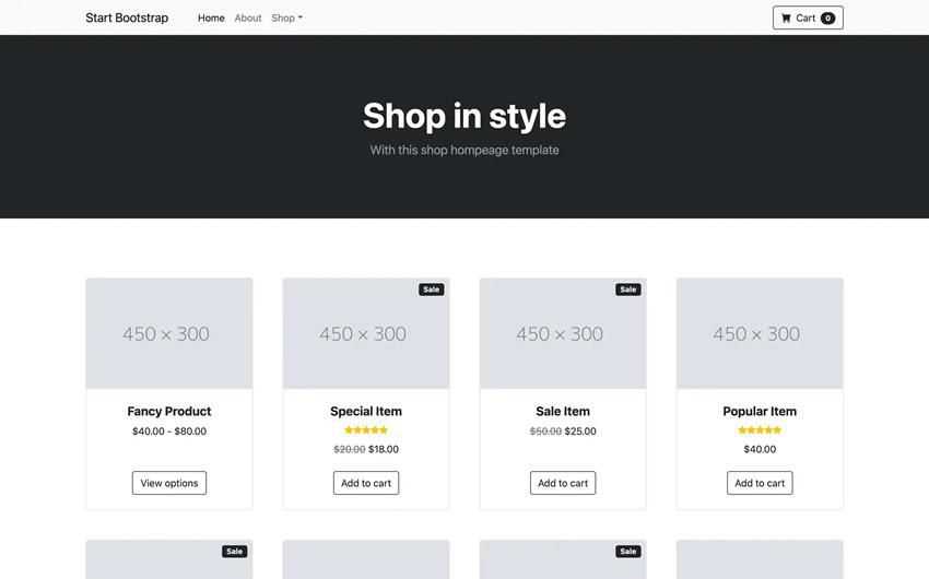 Detail Home Template Bootstrap Nomer 40